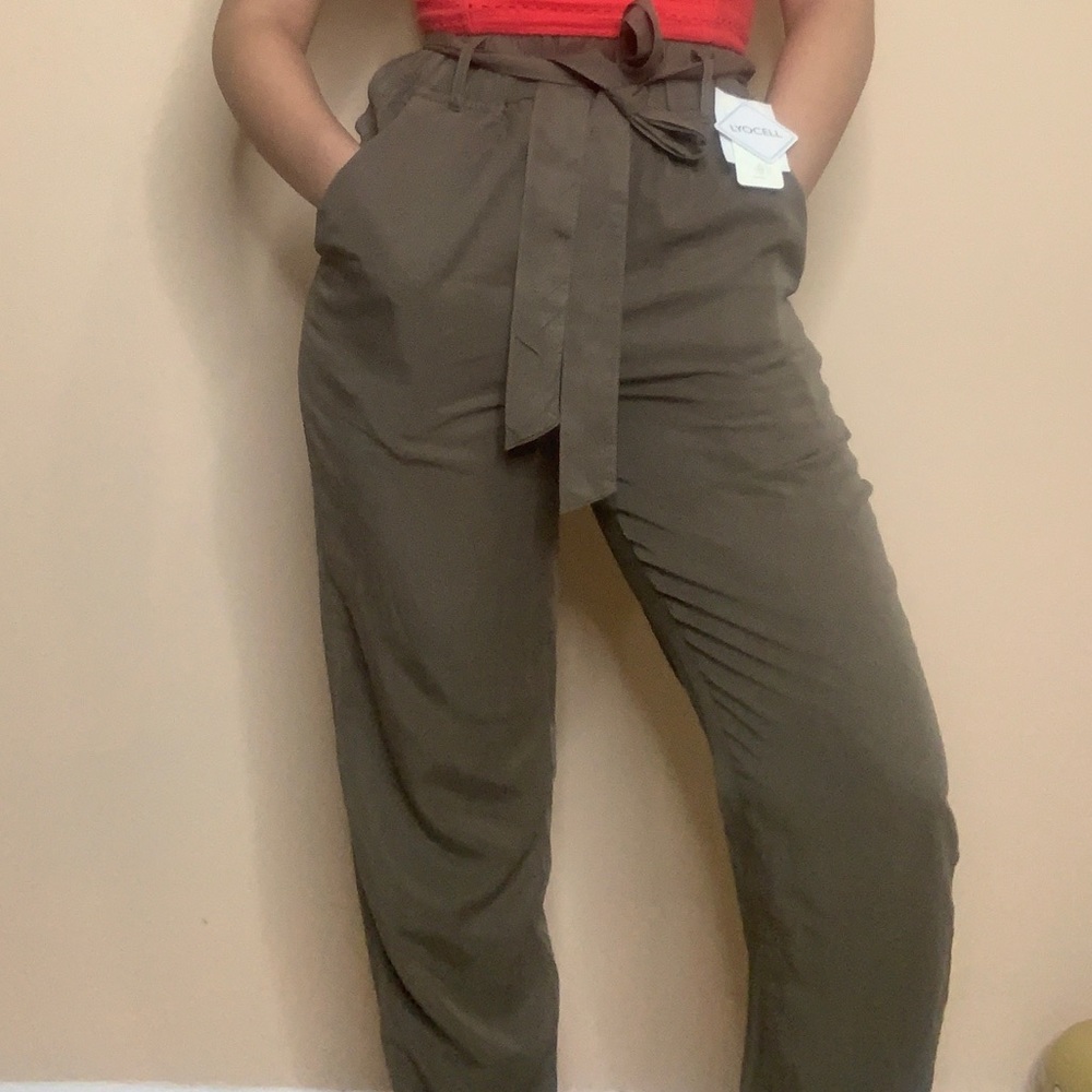 GREEN LOOSE PANTS